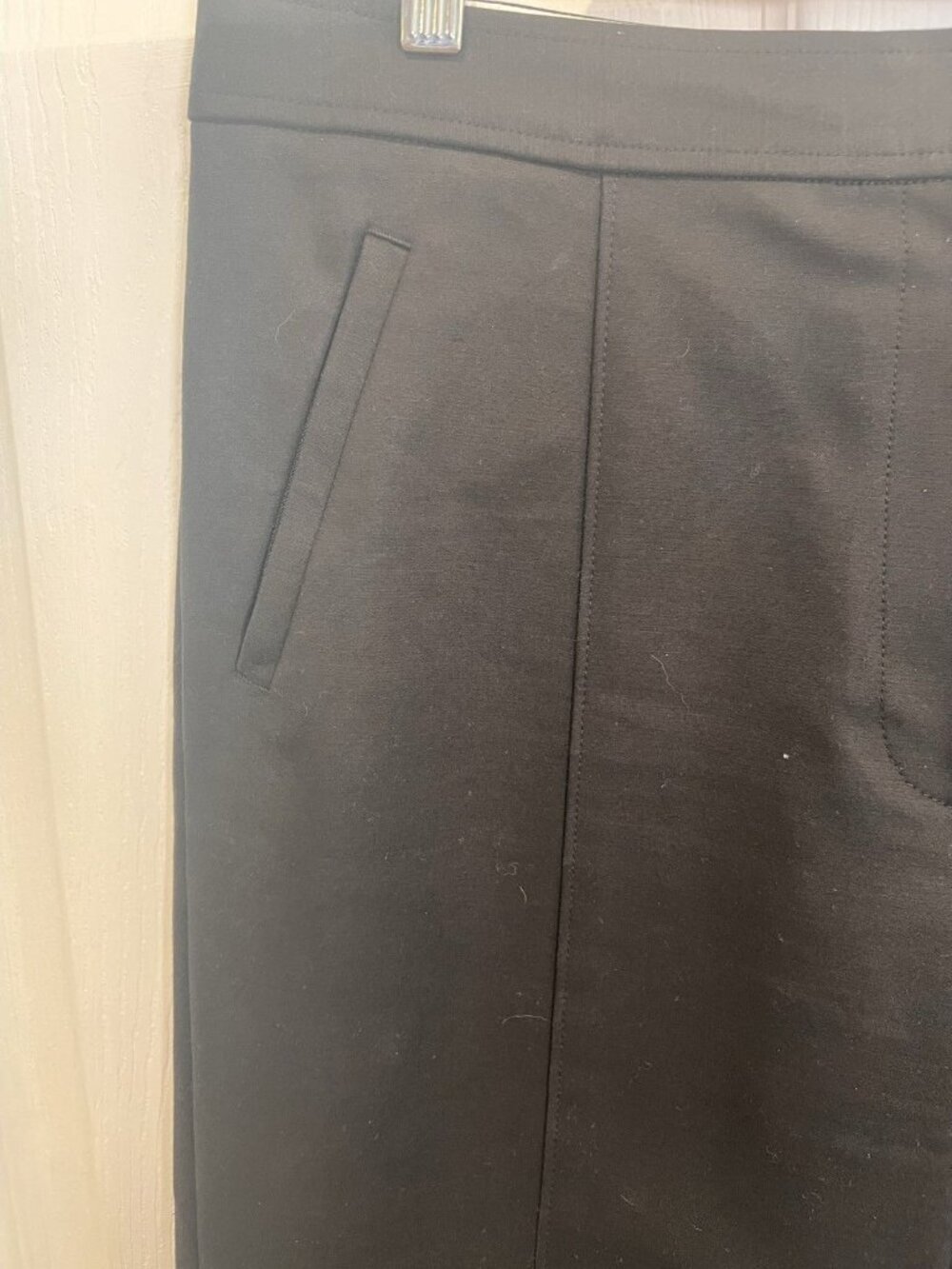 Tory Burch Black Tailored Dress Pants Size 14 Straight Leg Cotton Blend Career - Picture 5 of 11